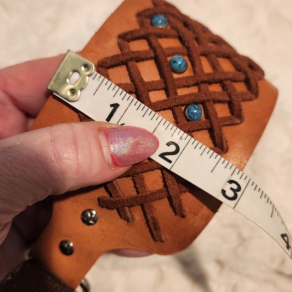 Leather and fur martingale collar - Picture 3 of 11